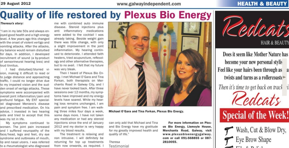 Plexus Bio-Energy article